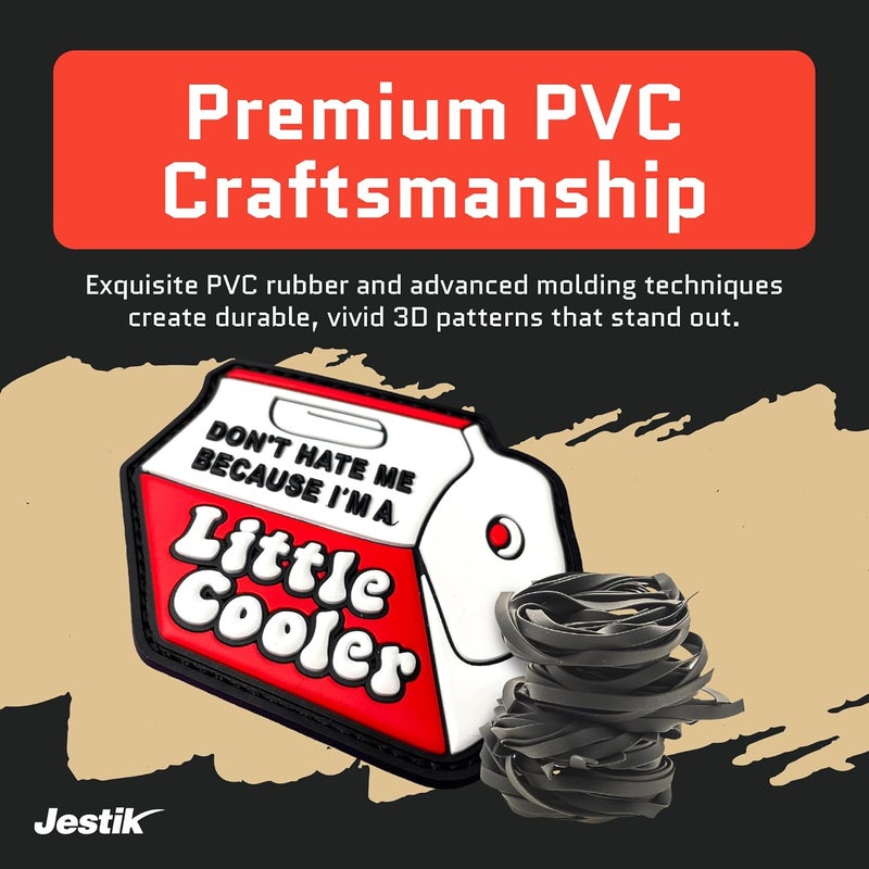 Jestik رقعة PVC، رقع مضحكة، رقعة معنوية تكتيكية فكاهية مع مشبك وحلقة، رقع لطيفة للحقائب، الزي العسكري، الجينز، السترات، السترات الواقية، القبعات والمزيد - ليتل كولر - Image 2